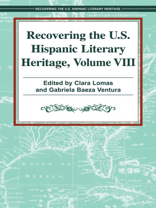 Cover image for Recovering the U. S. Hispanic Literary Heritage, Volume VIII